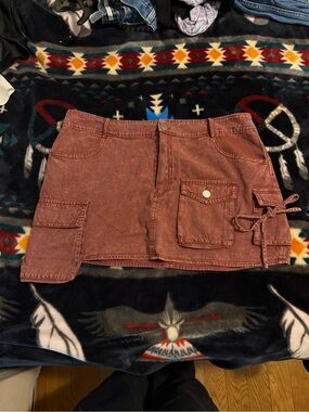 Blue Blush Rust Cargo Mini Skort